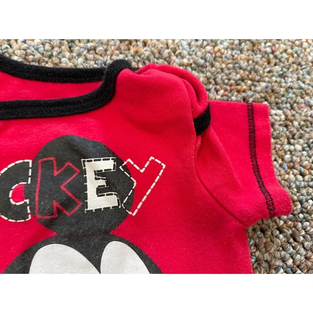Disney Baby Boys Red Mickey Mouse Bodysuit 3-6M